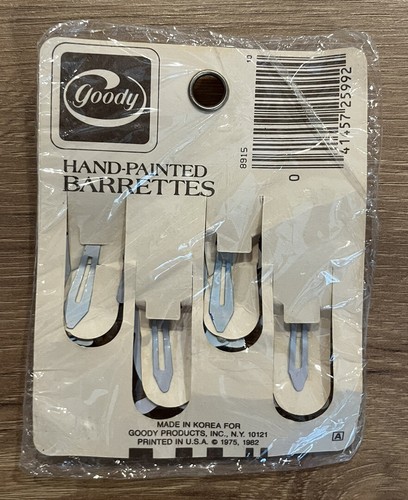Vintage Goody Contour Barrettes Puppy Dog White Hello Cat Kitty Hair Clips 1982 - Picture 3 of 5