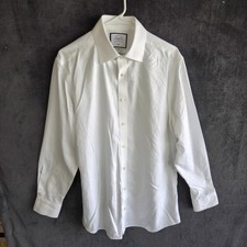 Charles Tyrwhitt Dress Shirt Men 16/33 White Slim Fit Long Sleeve Non Iron
