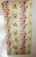 Set 2 Croscill Home Floral Curtain Panels Yellow Pink Blue Rose Design 84x42"ea
