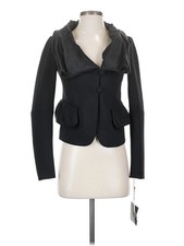 NWT Donna Karan New York Women Black Wool Blazer 2