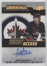 2022 Upper Deck Credentials Ticket Access Acetate 47/99 Mason Appleton Auto o1h