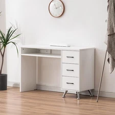 Salon Manicure Table With Storage Drawers, Beauty Nail Art Desk with Open Space