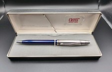 Vintage Cross Century II Ballpoint Pen Sterling Silver / Blue