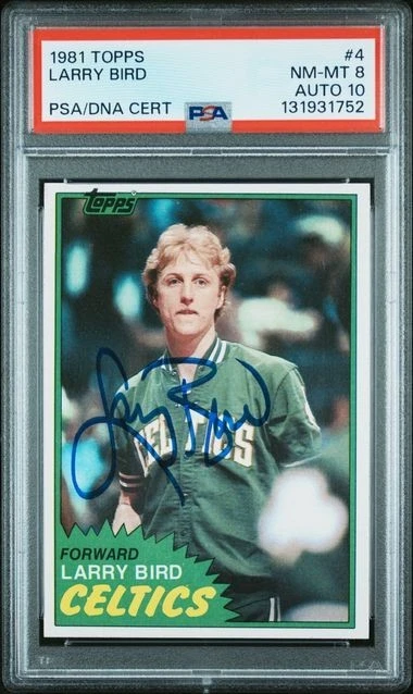 Topps Larry Bird 8 Graded Basketball Sports Trading Cards
