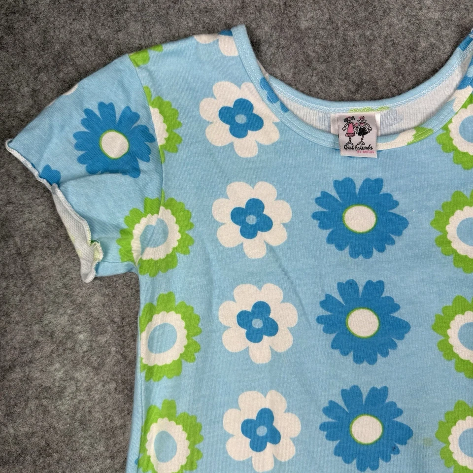 Girl Friends By Anita Shirt Set Of Two Size 6X Yellow Blue 100% Cotton Vintage - Image 2 of 4