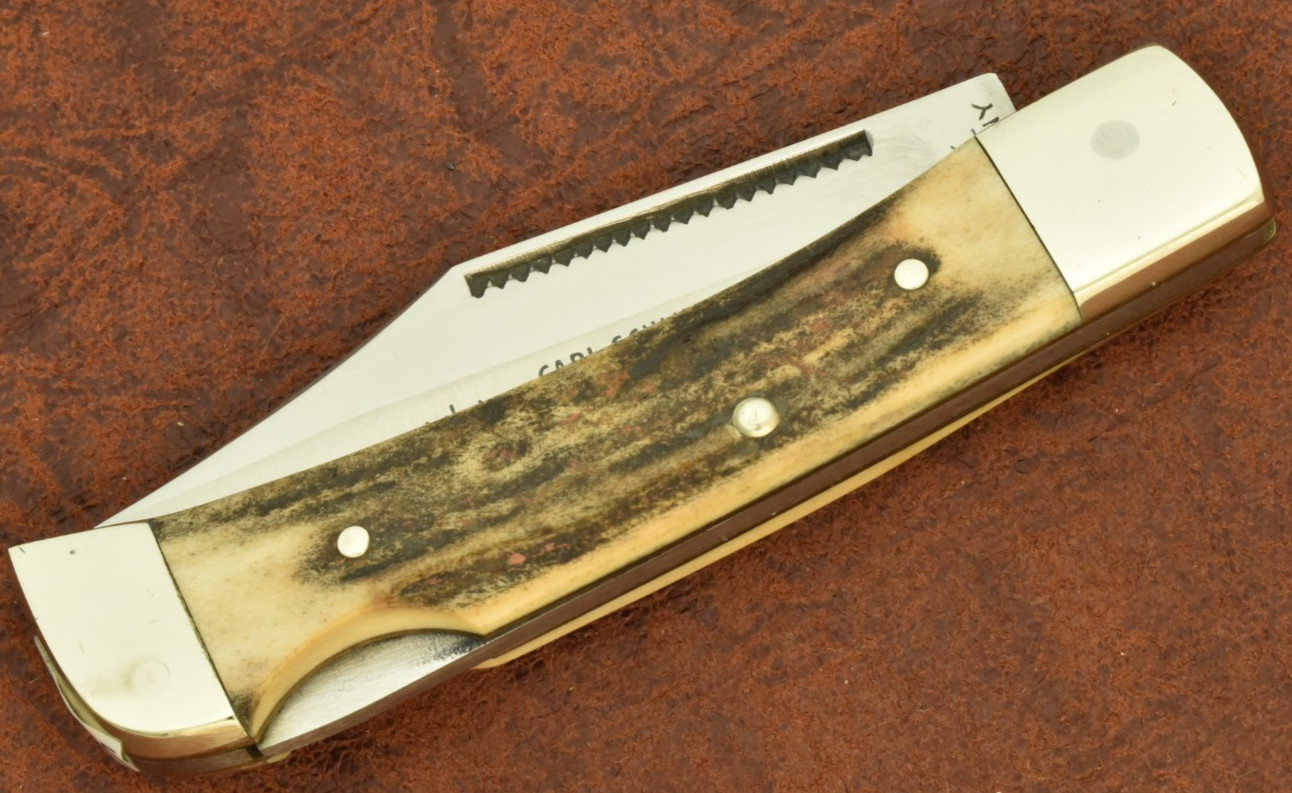 VINTAGE GERMAN EYE BRAND CARL SCHLIEPER STAG LOCKBACK KNIFE SOLINGEN (36155)