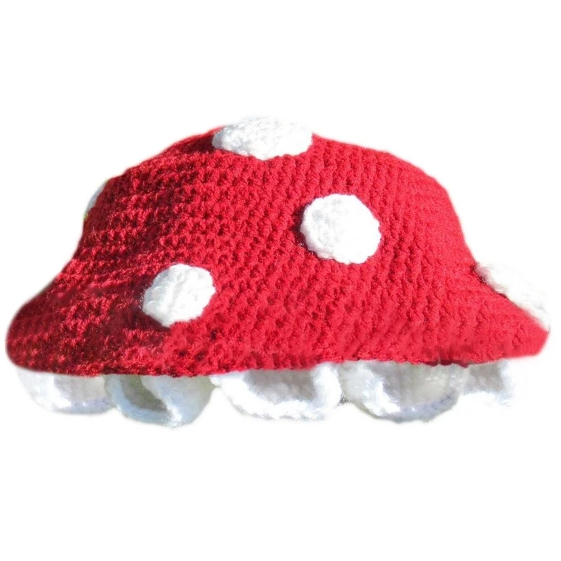 Fun Mushroom Shape Slouchy Hat for Autumn Winter Hat Photography Props