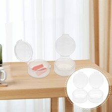 10 Pcs Earplug Storage Containers Transparent with Cover for Small Accessories
