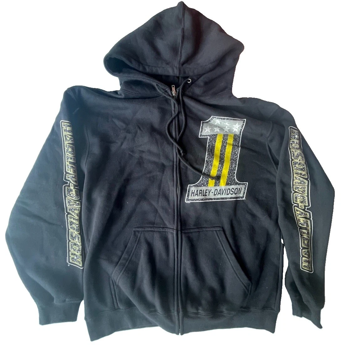 harley davidson zip up hoodie products for sale | eBay