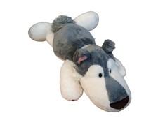 Nici Husky Hund Liegend ca 35 cm Stofftier Plüschtier mit Halsband 