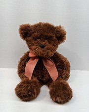 Animal Alley Brown Teddy Bear Floppy Shaggy Plush Red Bow Toys R Us 15 Inch