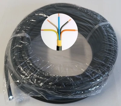 MARKENLOS NYY-J 5x2,5 mm² 100m Meter Erdkabel Erdleitung Elektrokabel Starkstromkabel VDE