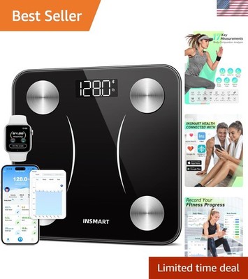 Smart Body Fat Scale with 17 Analyses & Bluetooth Sync - 400lbs Capacity