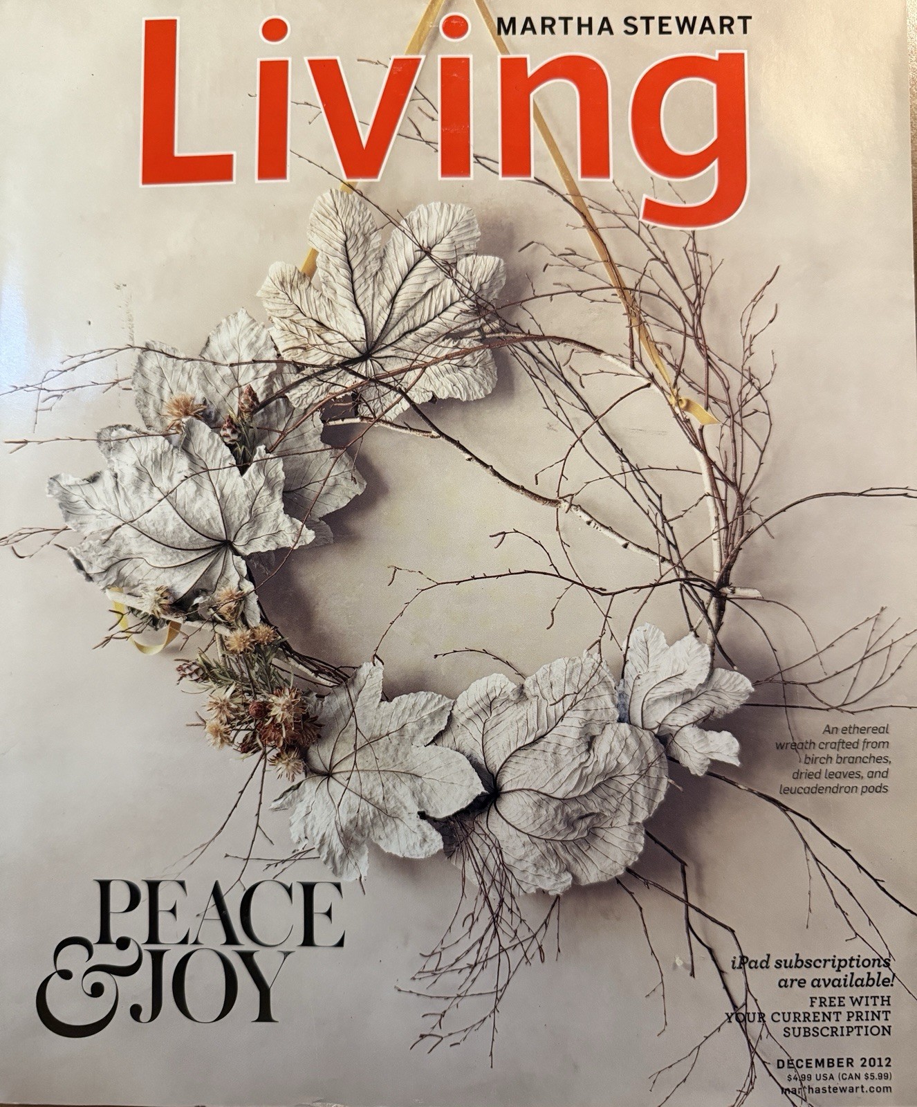 Martha Stewart Living Magazine, Christmas Edition, December 2012, Collectible!