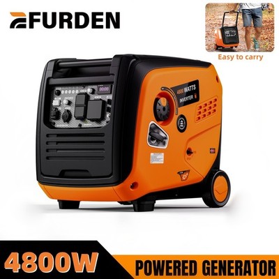 Efurden Super Quiet Generator Gas Portable Inverter 4800W 223CC Outdoor Power