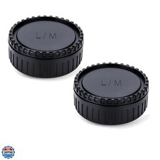 2-Pack Body Cap and Rear Lens Cap Cover Kit for Leica M Mount Cameras and Lei...