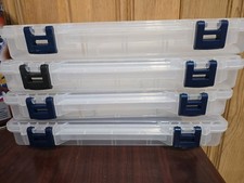 Plano ProLatch 3700 StowAway 4-Pack, Clear and Blue, ProLatch Locking System,