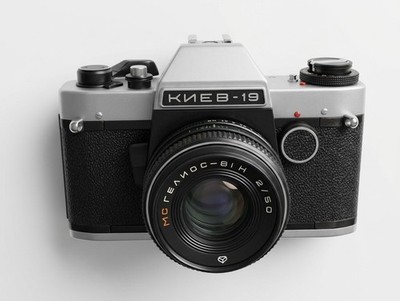 Vintage Kiev 19 SLR Camera with MC Helios-81N 50mm f/2 Lens - Nikon F Mount - 19