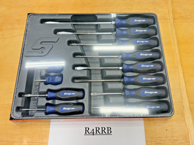 #ad #ad Snap on Tools USA NEW 12PC POWER BLUE Soft Grip Combo Screwdriver Set SGDX120BMB $369.95