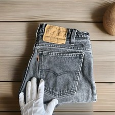 Vintage Levi  s 550 Black Orange Tab Jeans Size 30x31 Faded Straight Leg Y2K