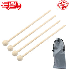 4 Pcs Wood Xylophone Mallets Glockenspiel Mallets Bell Mallets Percuss