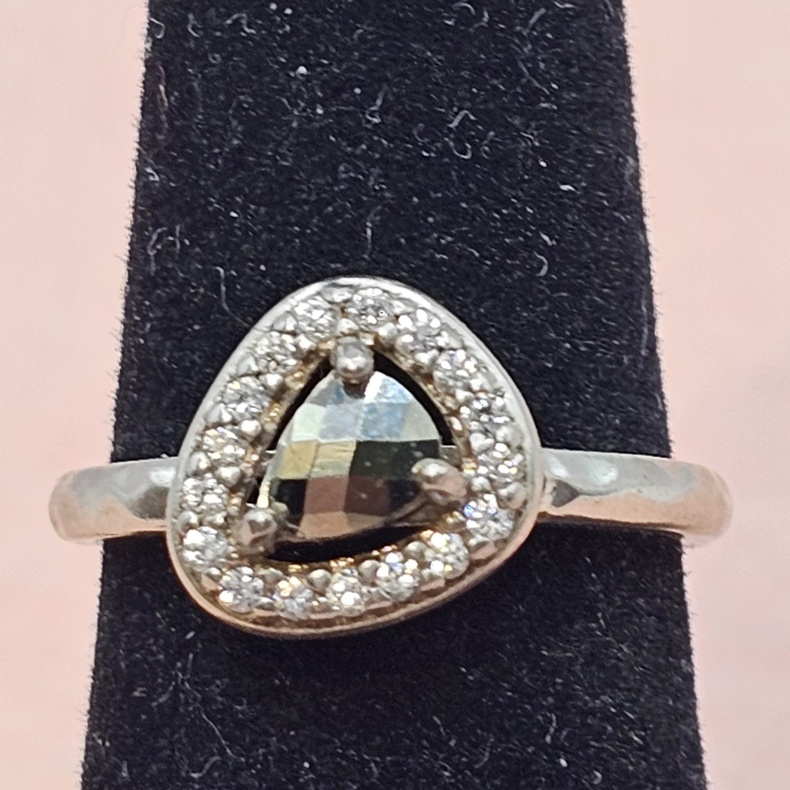 Silpada 925 Sterling silver Ring Triangular Stone… - image 1