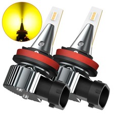 AUXITO H8 H11 H16 LED Fog Light Driving DRL Bulb Yellow 4000LM Bright Super