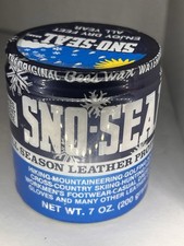 Vintage Sno-Seal Original Beeswax Waterproofing Leather Protector 7oz