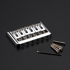6 String Fixed Hardtail Bridge for Strat Tele Electric Guitar 10.4mm Chrome