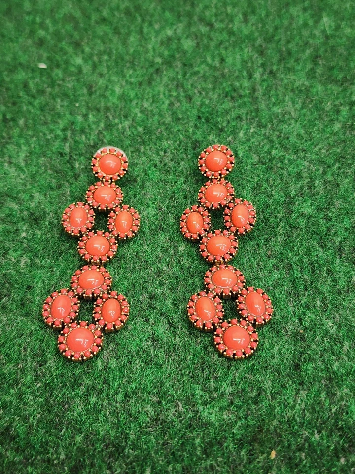 Pendientes Stella & Dot Versátiles 3 en 1 Rojo Cerdeña Joyería Retirada Foto 2 de 4