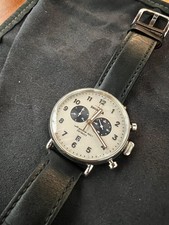 Shinola Canfield Chronograph 43mm Grey And Navy Black Strap