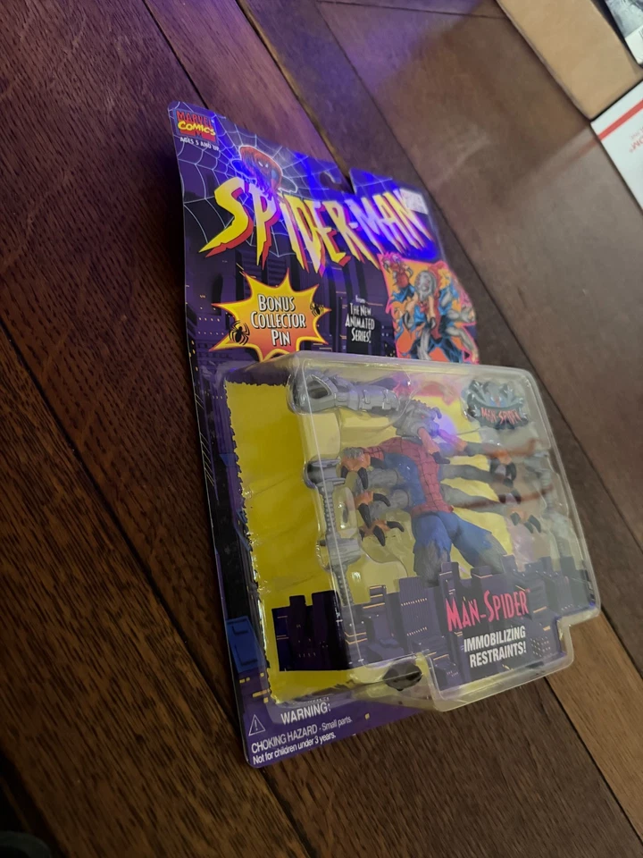 Spiderman Serie Animada Hombre-Araña Marvel ToyBiz 1995 Juguete De Colección NUEVO Foto 3 de 3