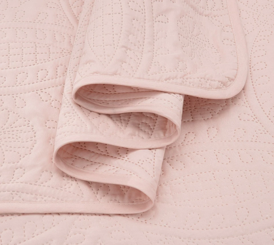 Chezmoi Collection Austin 3-piece Pinsonic Quilt Oversize Bedspread Coverlet Set - Image 4 of 4