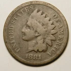 1881 Indian Head Cent Penny G-VG  "Actual Coin Pictured - Not Cleaned"