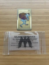 Mummert Knives x Sneak Reaper “El Grincho” Gold Carbidized Ti Cutting Card