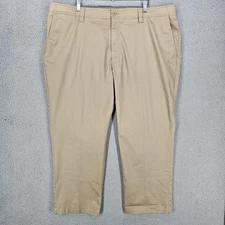 Oak Hill Pants Mens 48x28 Khaki Straight Fit Tech Pant Stretch Casual Chino
