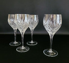 Stratford Crystal Water Goblet by Royal Doulton Cut Fans & Criss-Cross - 4 PC