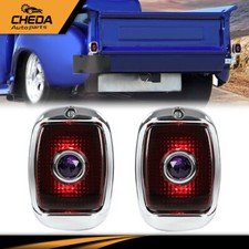 2x Fit For 1940-1953 Chevy Gmc Truck Rear Black Blue Dot Tail Lamp Lh Rh Pair