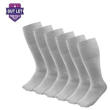 6-12 Pairs Men's Gray Tube socks Over The Calf Sports Cotton Socks Big & Tall