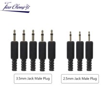 2.5mm / 3.5mm Male Plug Mono Plastic Cover Handle Head Audio Connector Adapter
