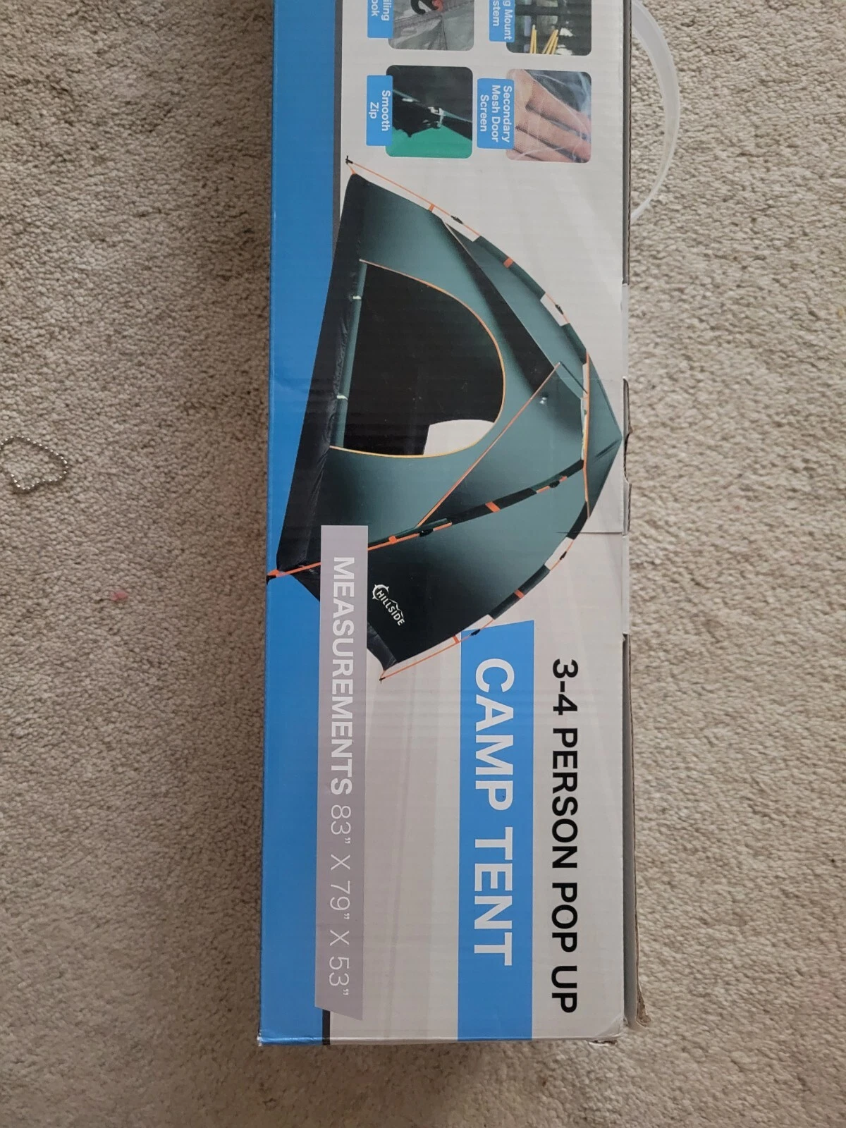 Hillside 3-4 People Pop Up Tent - New