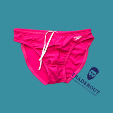 Speedo Men pink solar swim brief bikini Swimwear size 30 32 34 36 38