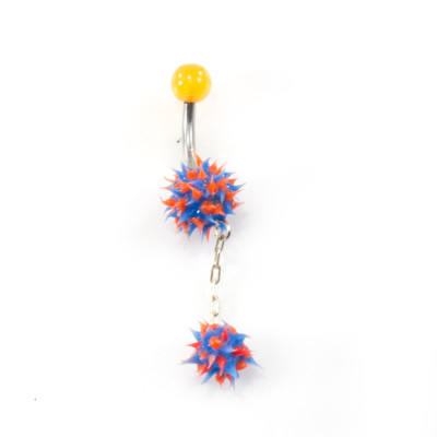 Dangling Koosh Ball Belly Button Ring 