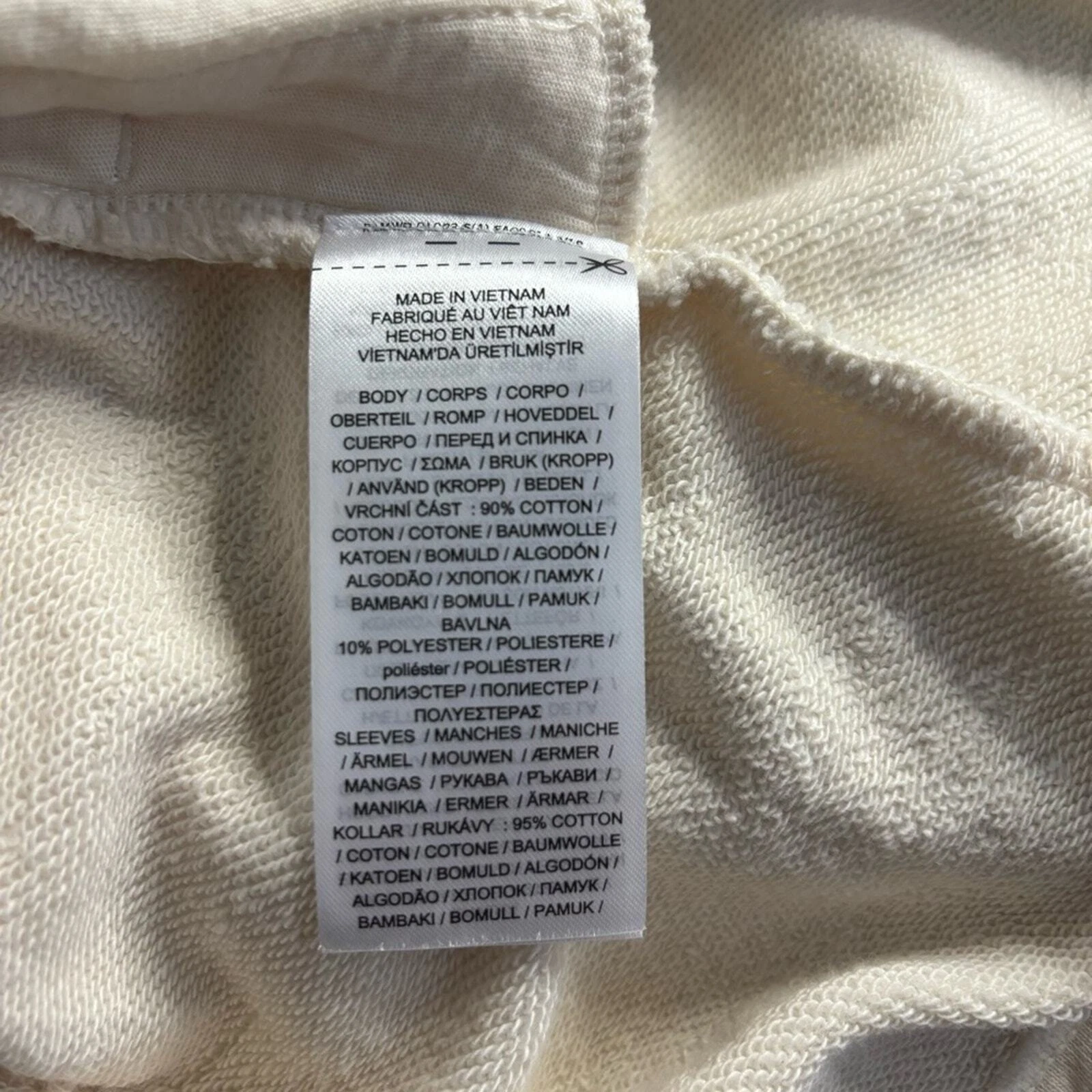 OFF WHITE Ralph Lauren Felpa con Cappuccio Crema Taglia M Articolo 3159