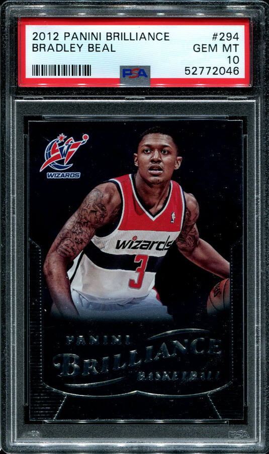 PSA 10 GEM MINT 2012 PANINI BRILLIANCE BRADLEY BEAL #294 ROOKIE RC WIZARDS B178
