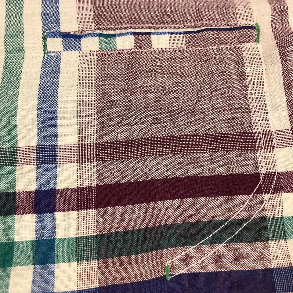 Vintage Espirit Shirt Long Sleeve Red Plaid Mens M (meassured)  No Tags - Image 4 of 4