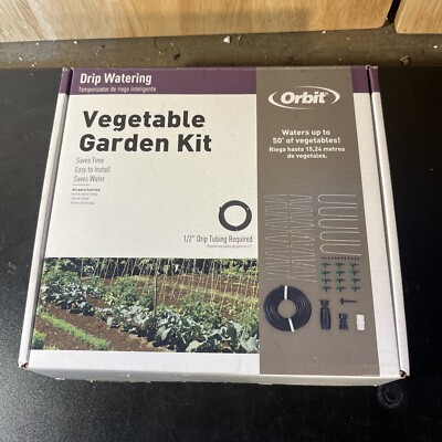 Vegetable Garden Kit, Drip Watering System 50  Of Vegetables, Orbit, NEW (M3)
