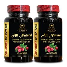 Gentle & Effective Cranberry Concentrate for Daily Use - 2 Bottles 120 Capsules