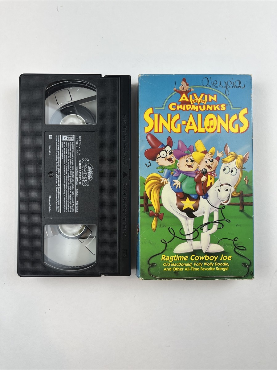 VHS Alvin and the Chipmunks - Sing-Alongs Ragtime Cowboy Joe (VHS