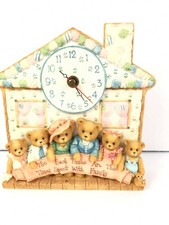 Cherished Teddies Family Clock New in Box Vtg 1995 156604 Vintage No Certificate